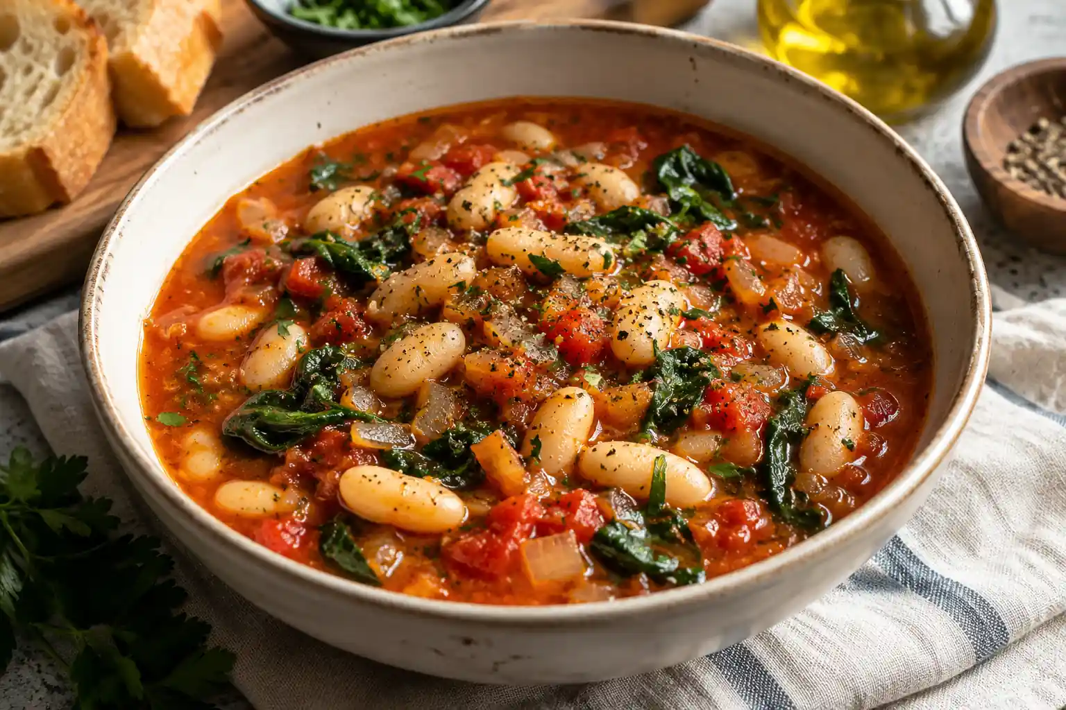 Mediterranean White Bean and Tomato Stew