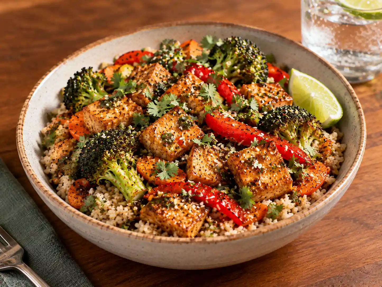 Tofu, Vegetable and Brown Rice Bowl