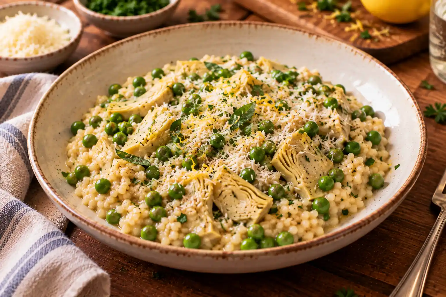 Artichoke and Pea Risotto with Fresh Herbs