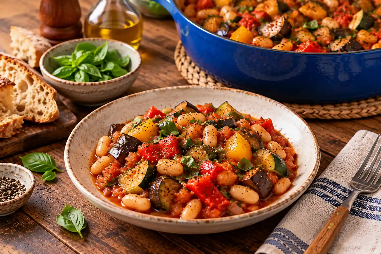 Mediterranean Ratatouille with White Beans