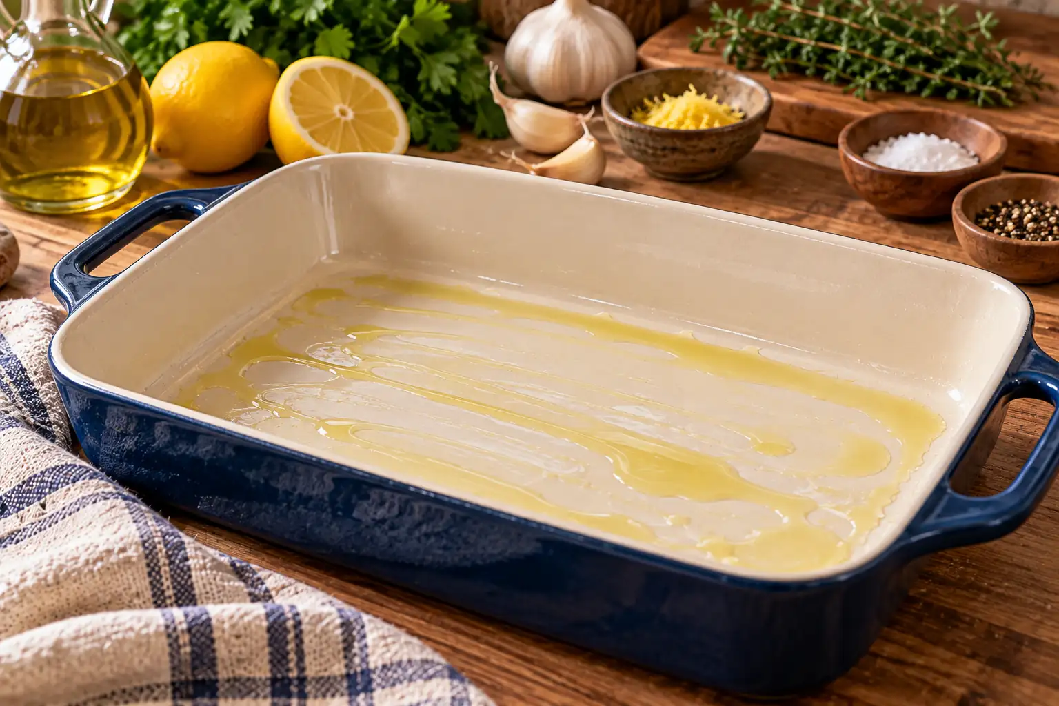 Step 1 of Baked Salmon with Lemon, Garlic and Herbs