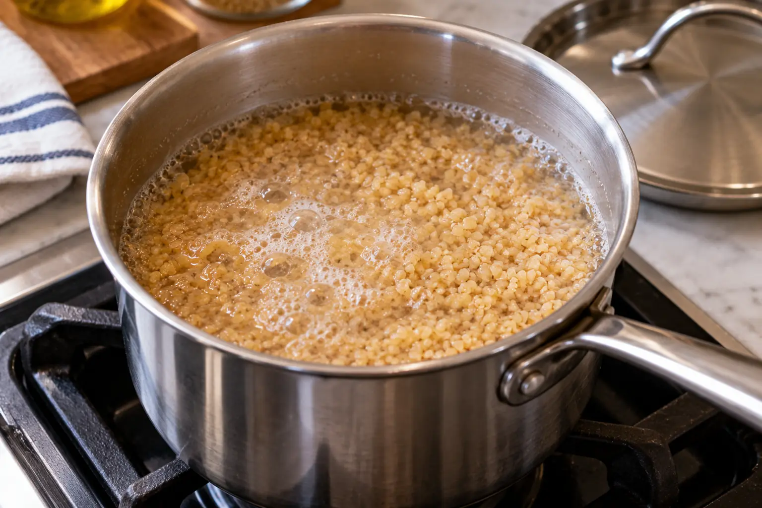 Step 1 of Bulgur and Chickpea Bowl