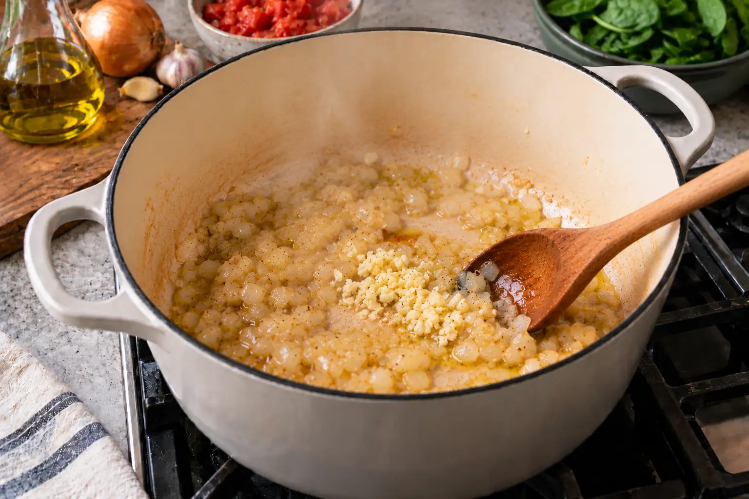 Step 2 of Mediterranean White Bean and Tomato Stew