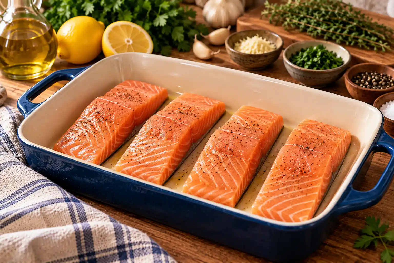 Step 2 of Baked Salmon with Lemon, Garlic and Herbs