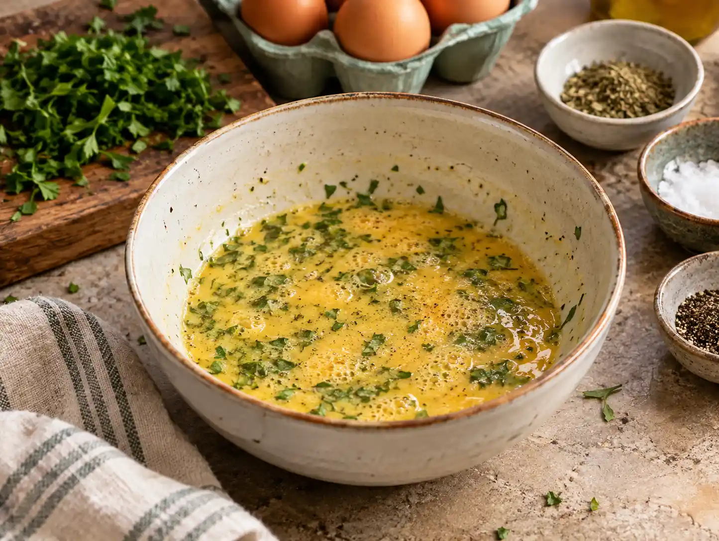 Step 2 of Vegetable and Herb Frittata