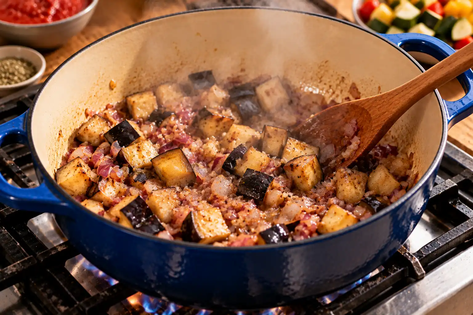 Step 3 of Mediterranean Ratatouille with White Beans