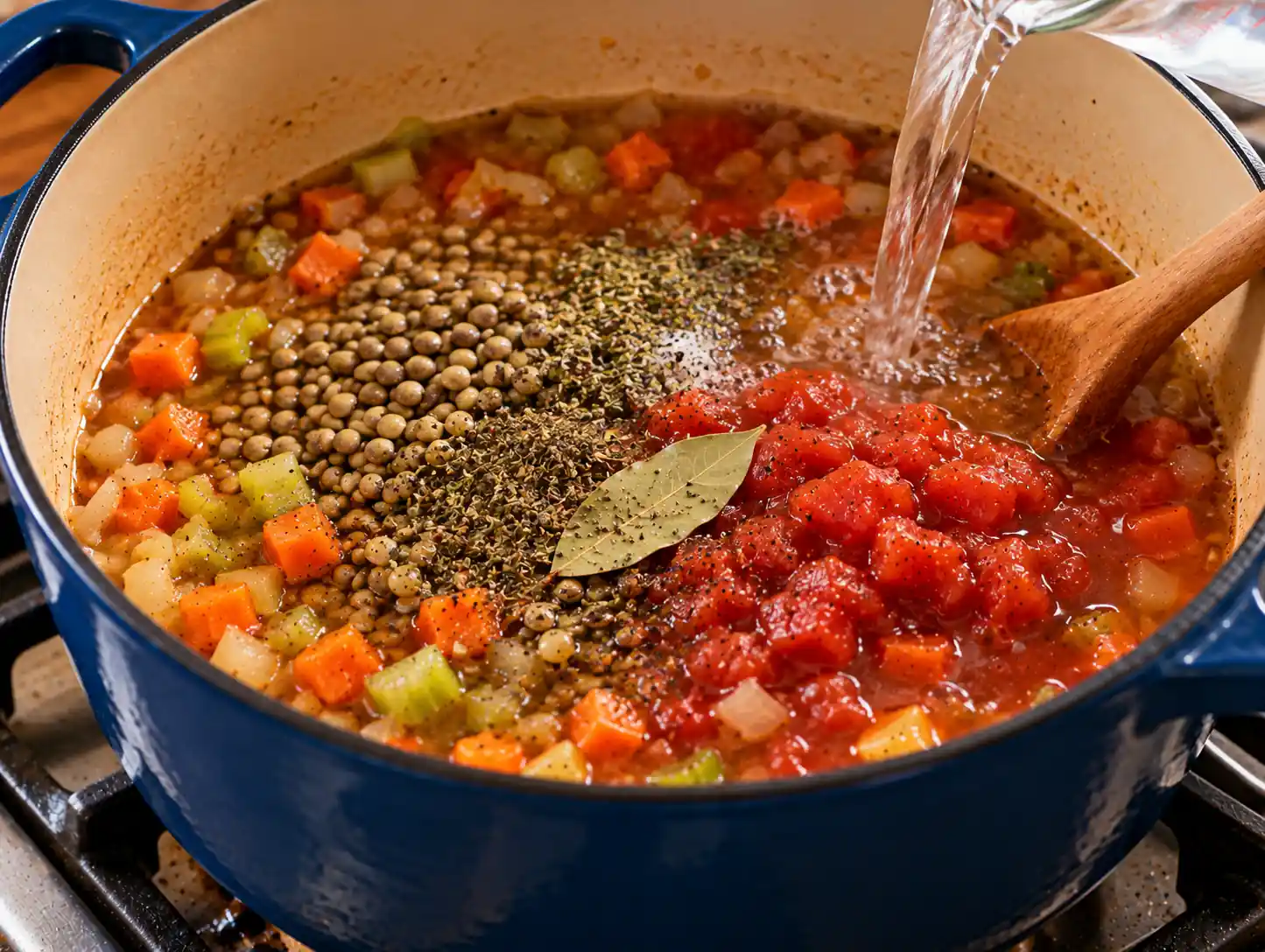 Step 3 of Rustic Lentil and Vegetable Soup