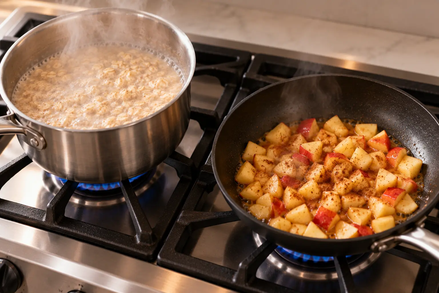 Step 3 of Warm Cinnamon Apple and Oat Bowl