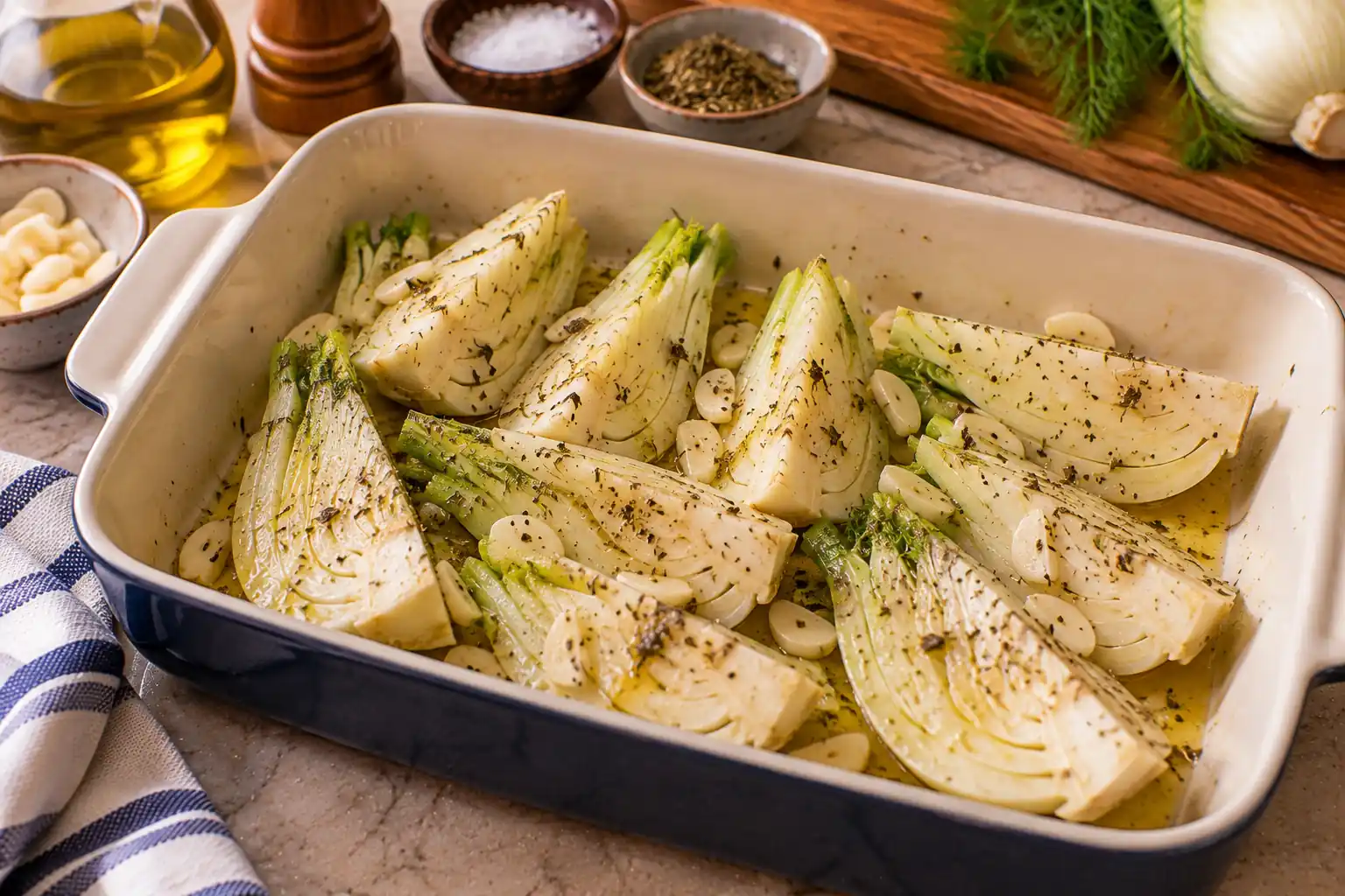 Step 3 of Baked Fennel with Tomatoes, Olives and Parmesan