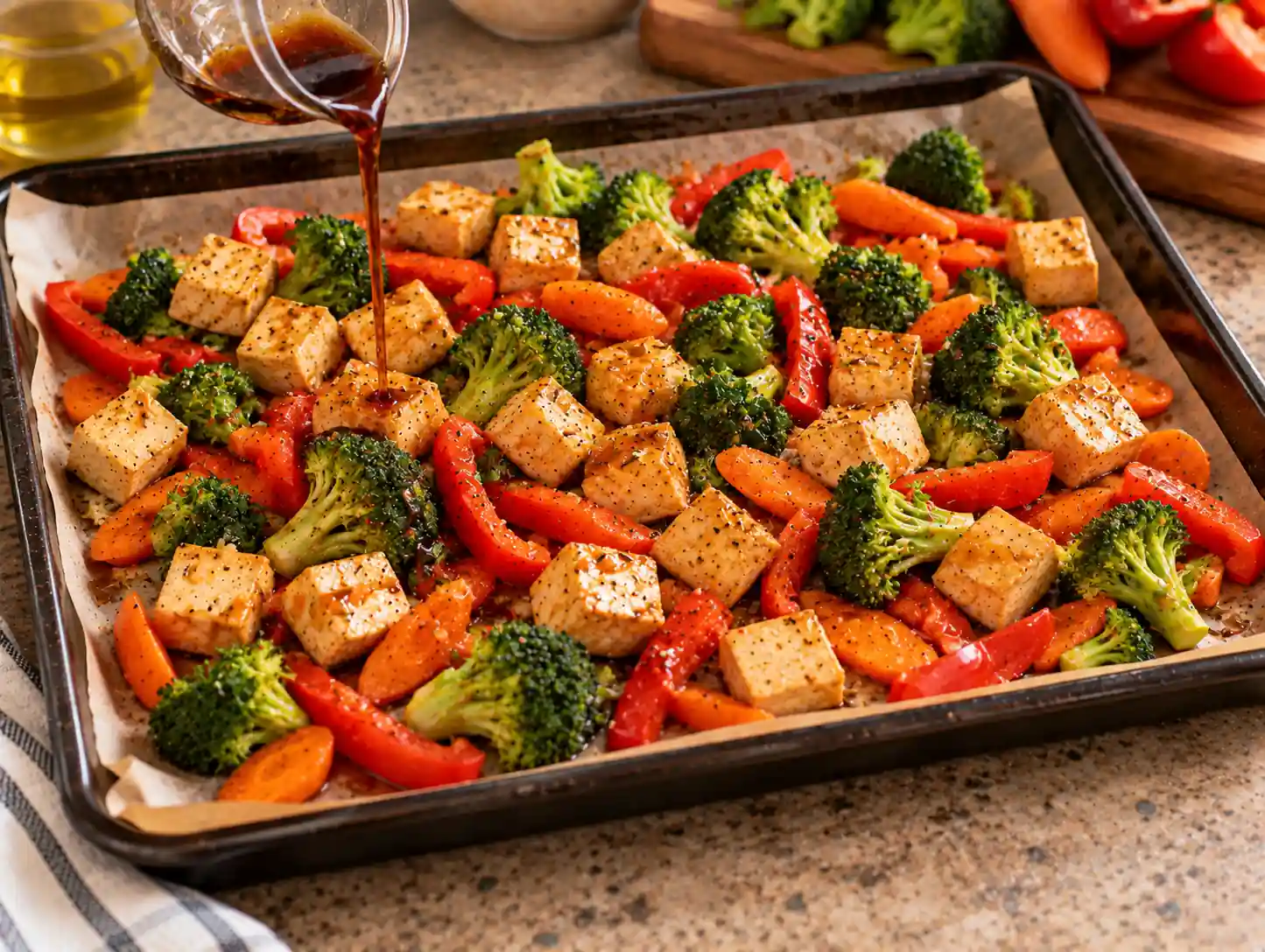 Step 3 of Tofu, Vegetable and Brown Rice Bowl