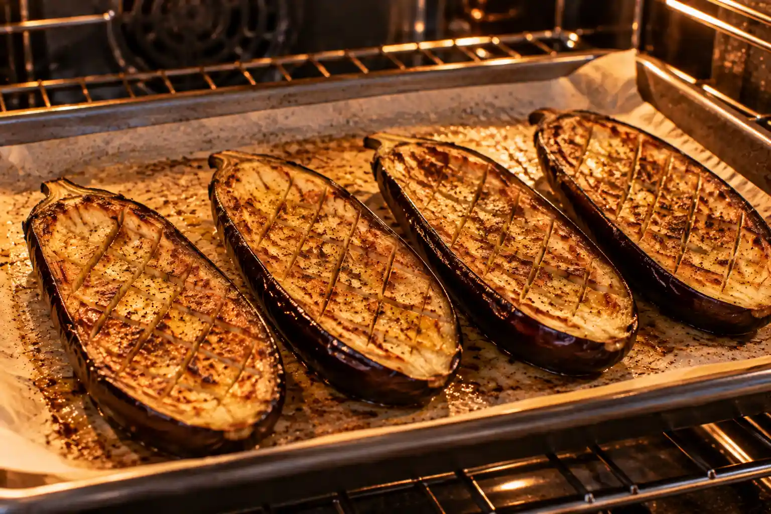 Step 3 of Stuffed Eggplant with Lentils, Tomatoes and Herbs