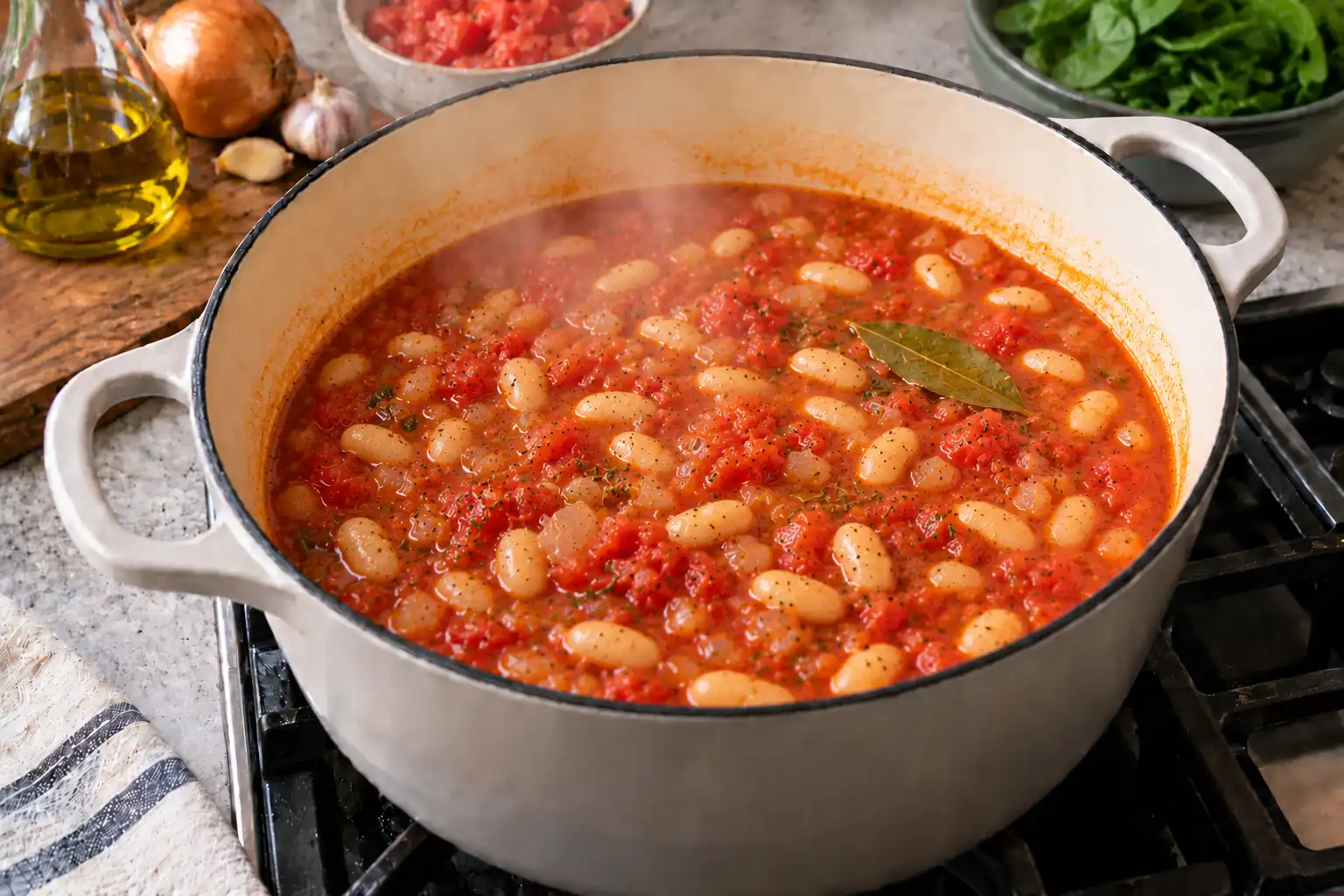Step 4 of Mediterranean White Bean and Tomato Stew