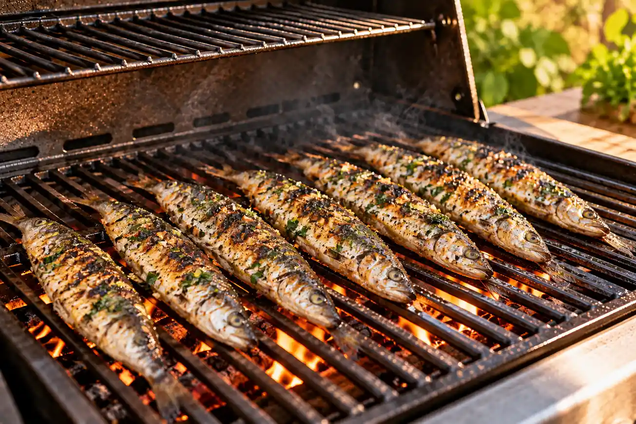 Step 4 of Grilled Sardines with Lemon and Fresh Herbs