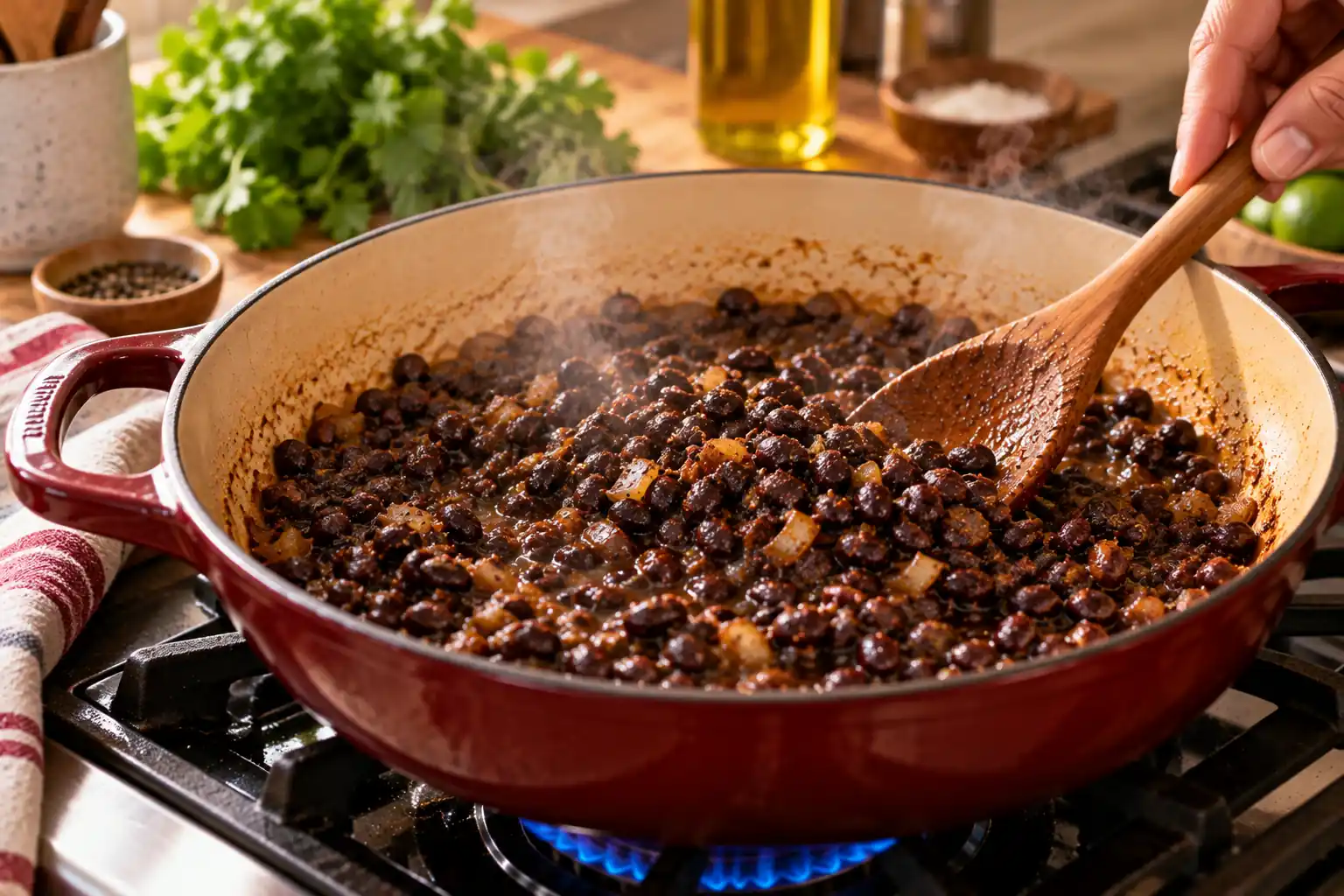 Step 4 of Brown Rice, Black Beans and Avocado Bowl
