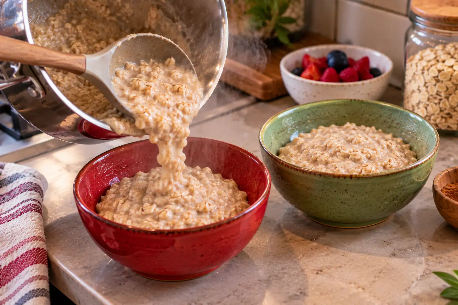 Step 4 of Berry, Walnut and Oat Breakfast Bowl