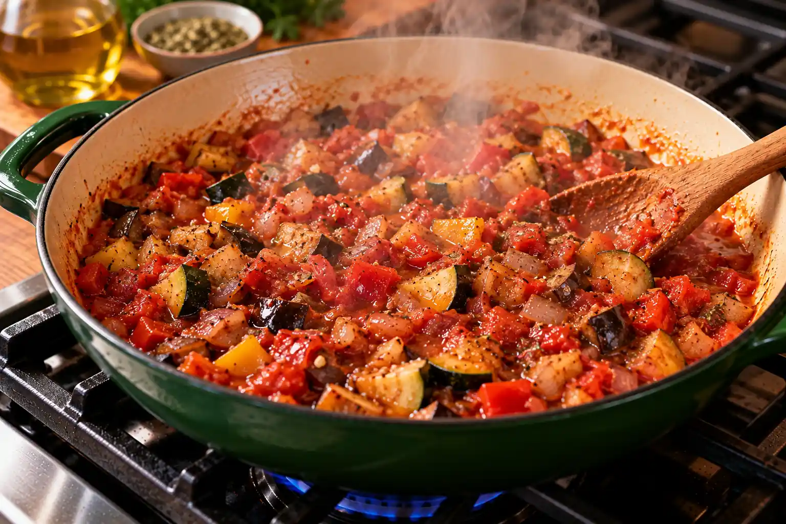 Step 5 of Mediterranean Vegetable and Lentil Bake