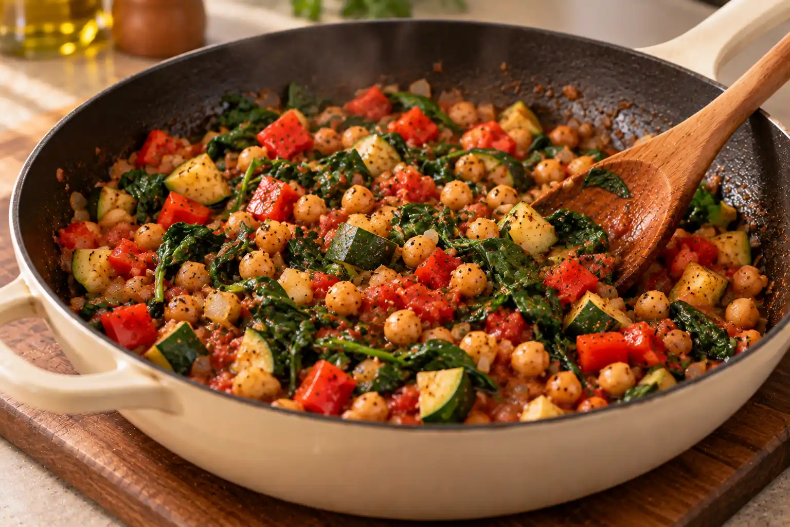 Step 5 of Vegetable and Chickpea Bake