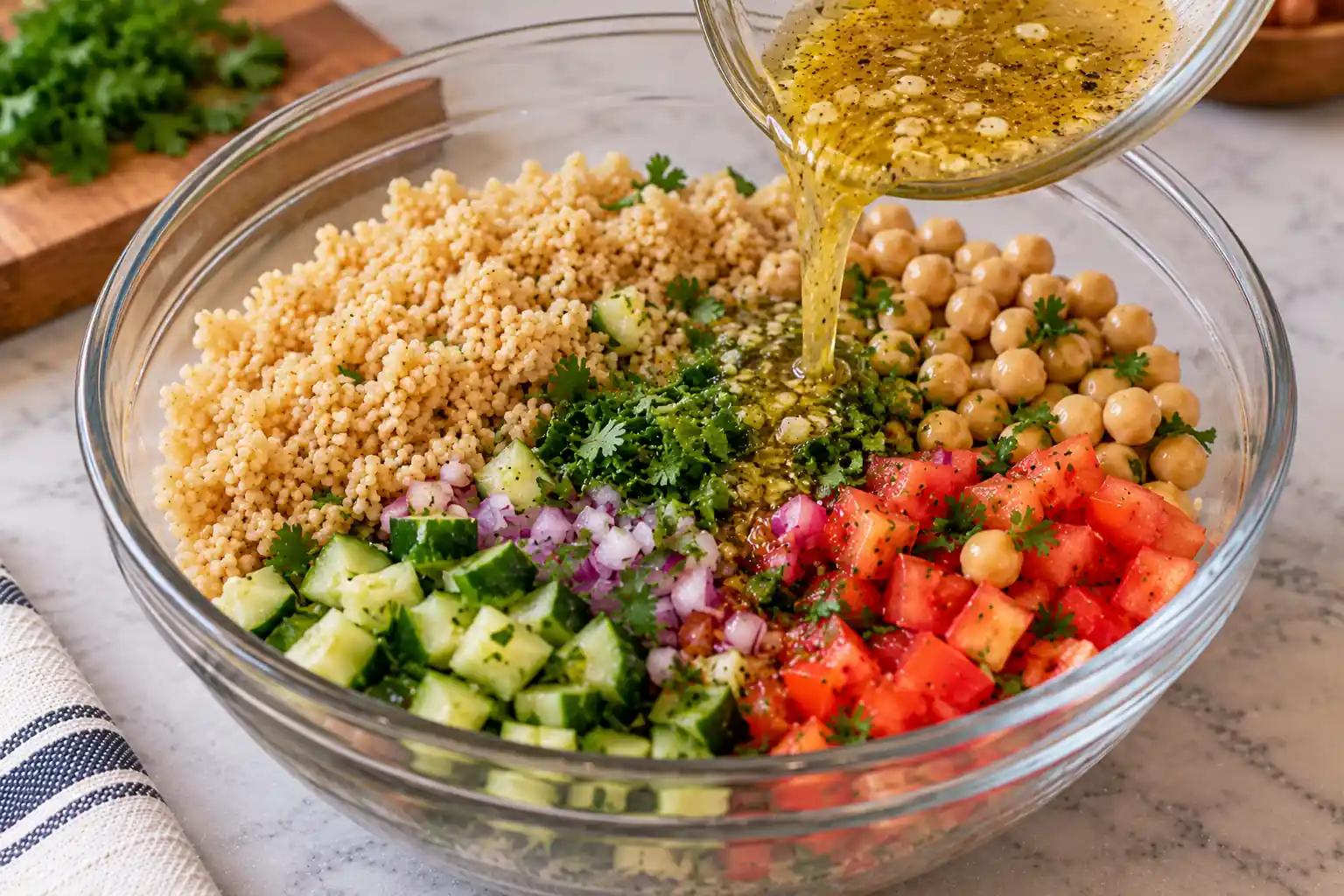 Step 5 of Bulgur and Chickpea Bowl