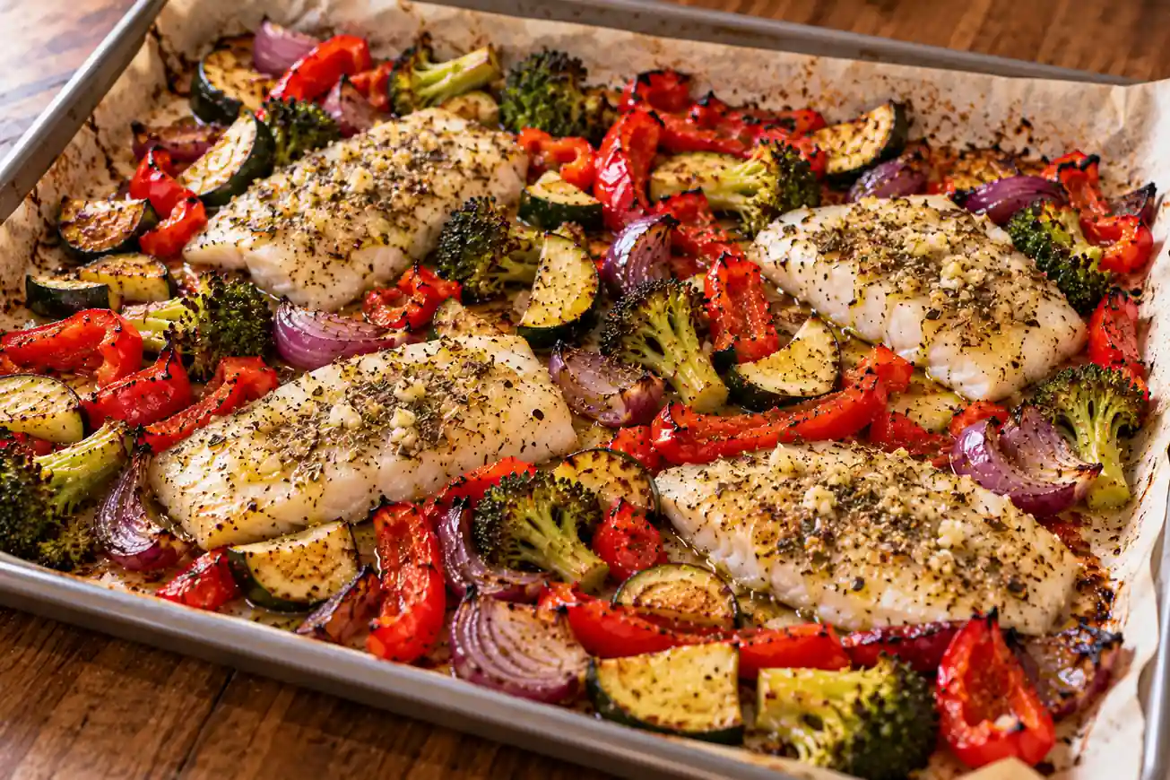 Step 5 of Fish with Herbs, Vegetables and Whole Grains