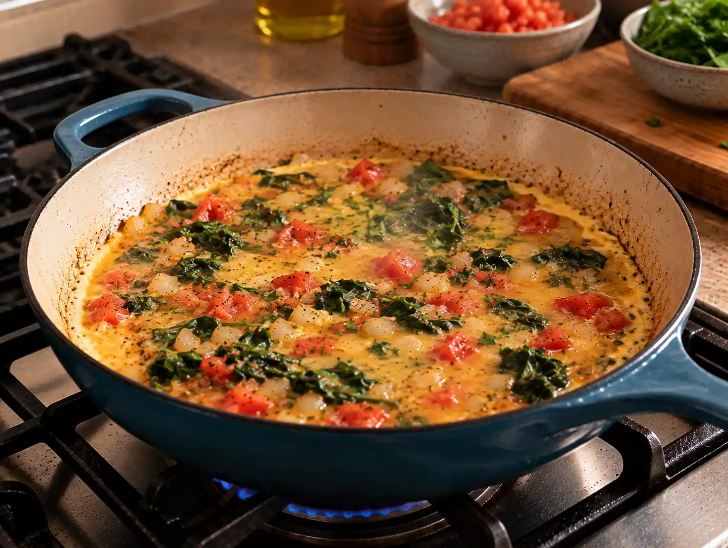 Step 5 of Vegetable and Herb Frittata