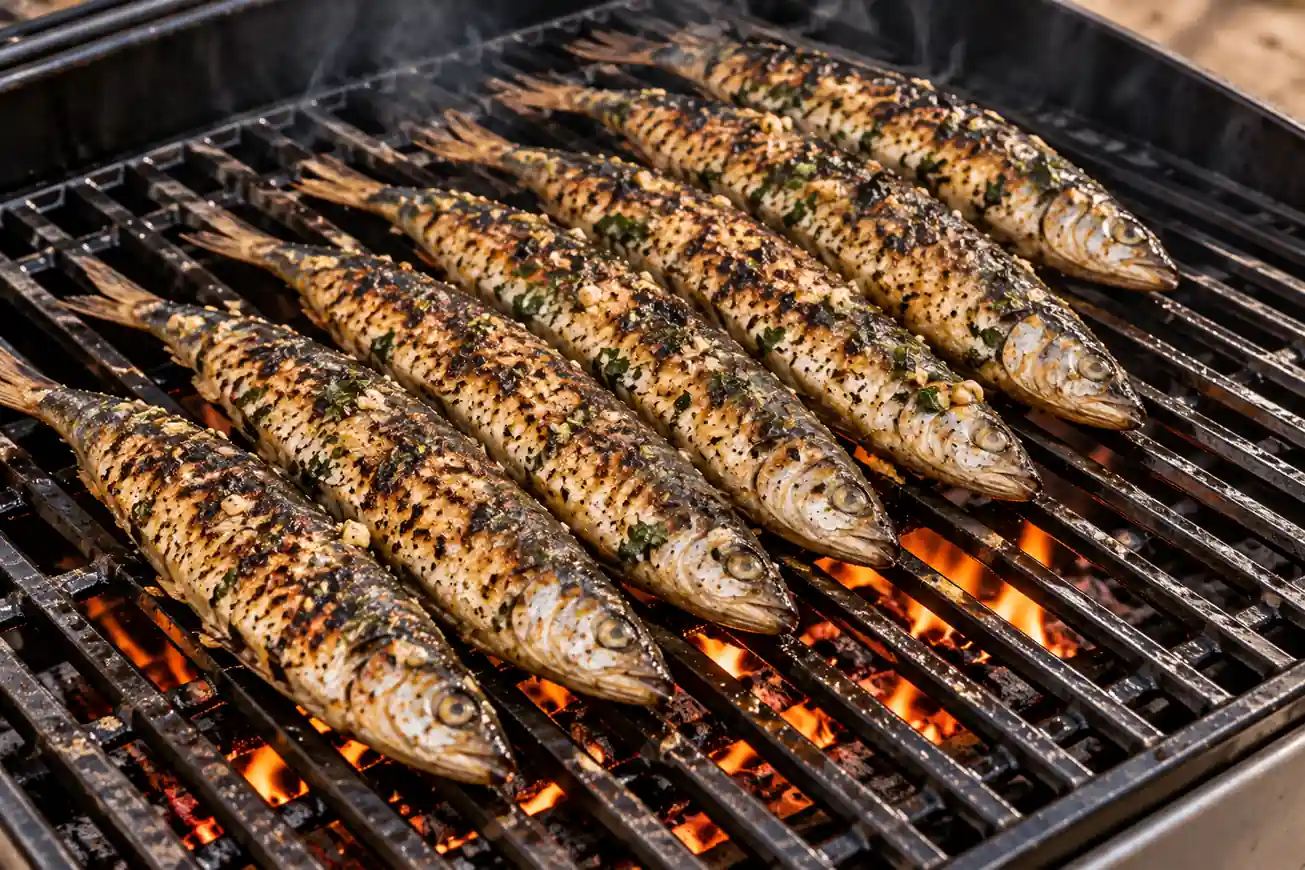 Step 5 of Grilled Sardines with Lemon and Fresh Herbs