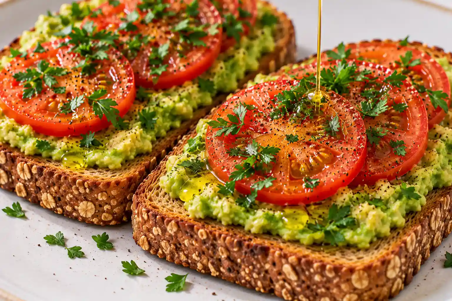 Step 5 of Whole-Grain Toast with Avocado and Tomatoes