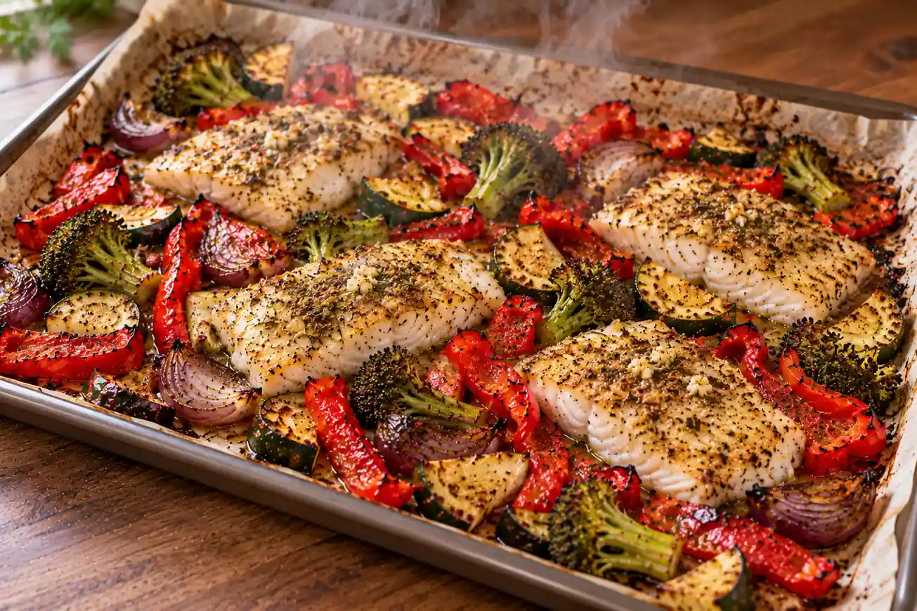 Step 6 of Fish with Herbs, Vegetables and Whole Grains