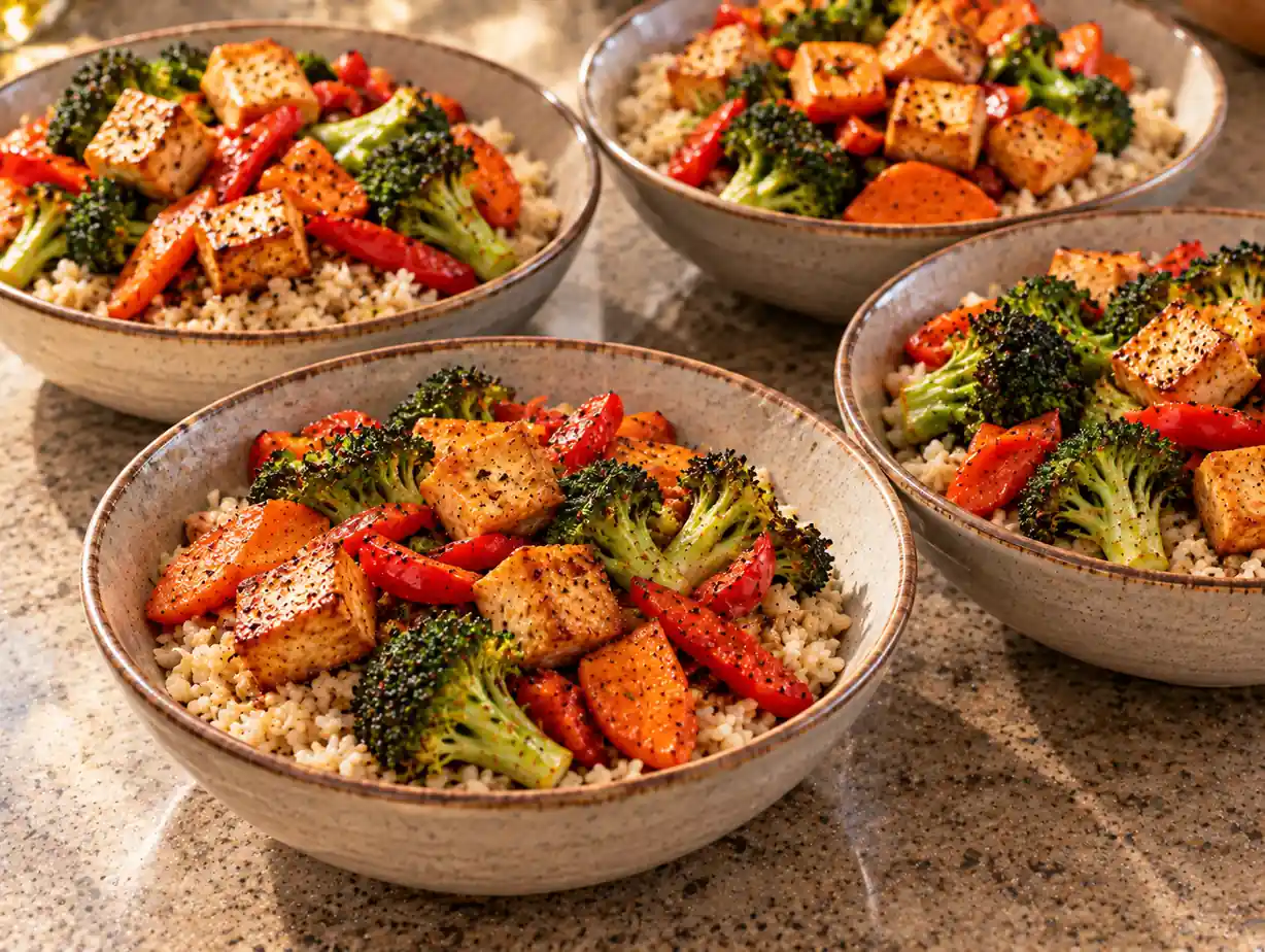 Step 6 of Tofu, Vegetable and Brown Rice Bowl