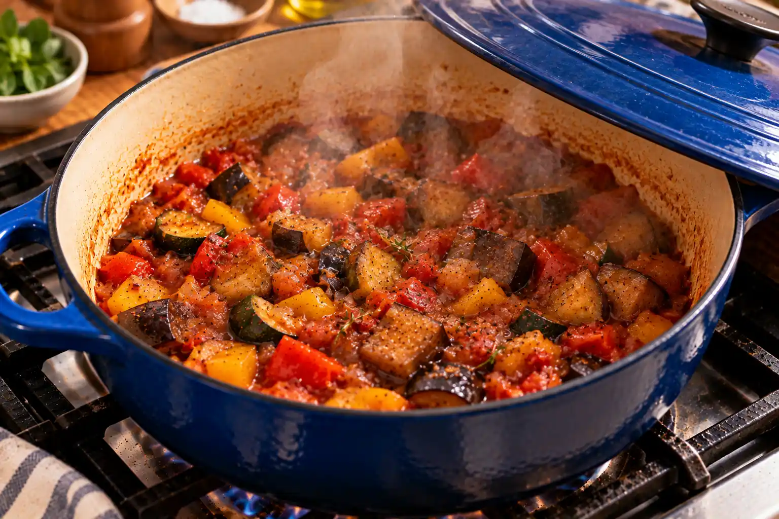 Step 6 of Mediterranean Ratatouille with White Beans