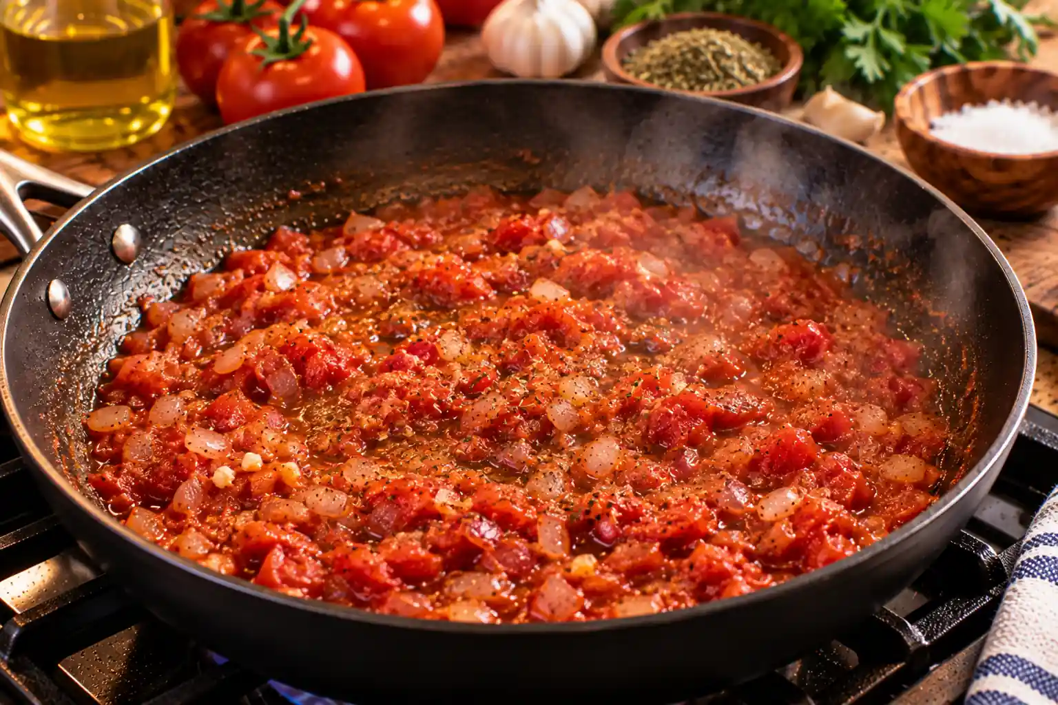 Step 6 of Stuffed Eggplant with Lentils, Tomatoes and Herbs