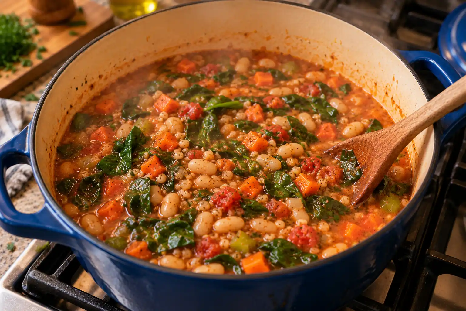 Step 6 of Barley and Vegetable Soup