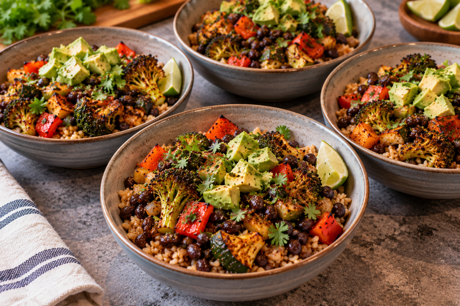 Step 7 of Black Bean and Vegetable Grain Bowl