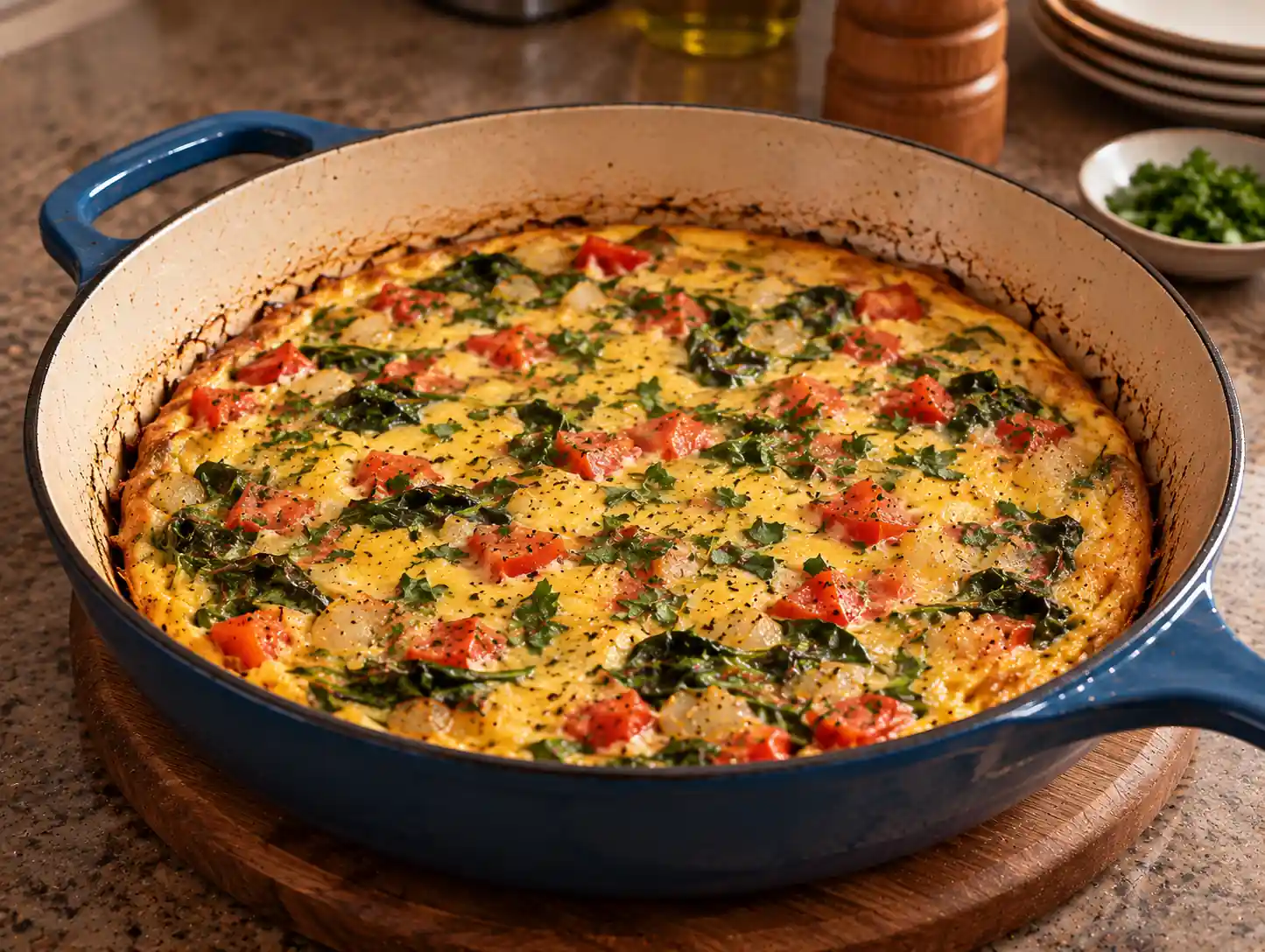 Step 7 of Vegetable and Herb Frittata