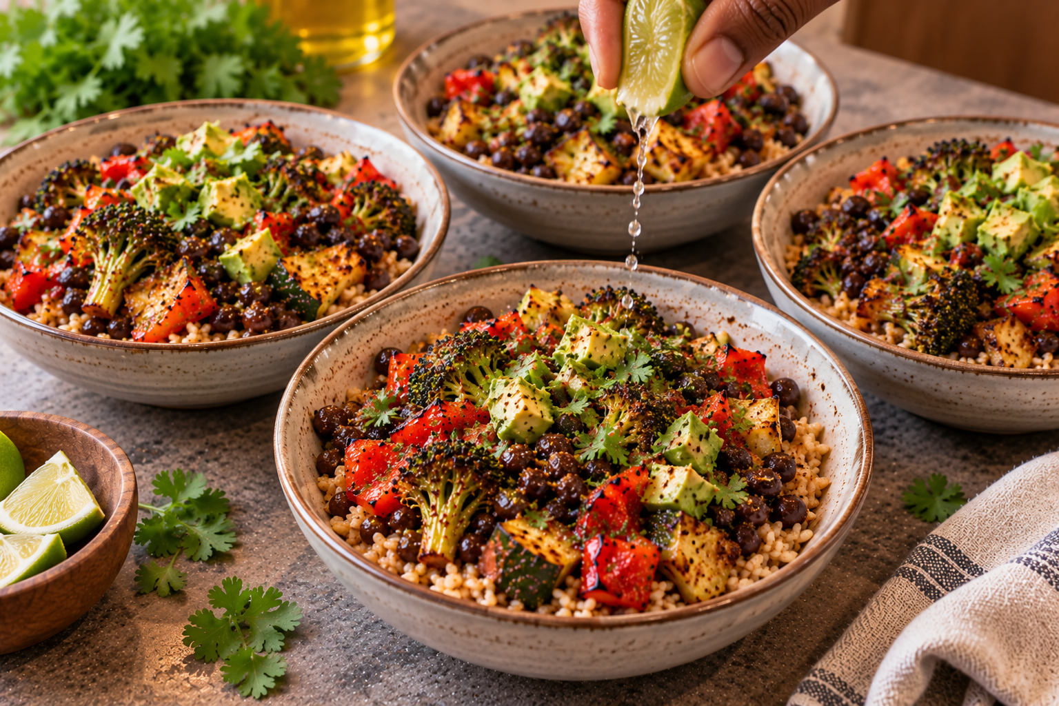Step 8 of Black Bean and Vegetable Grain Bowl