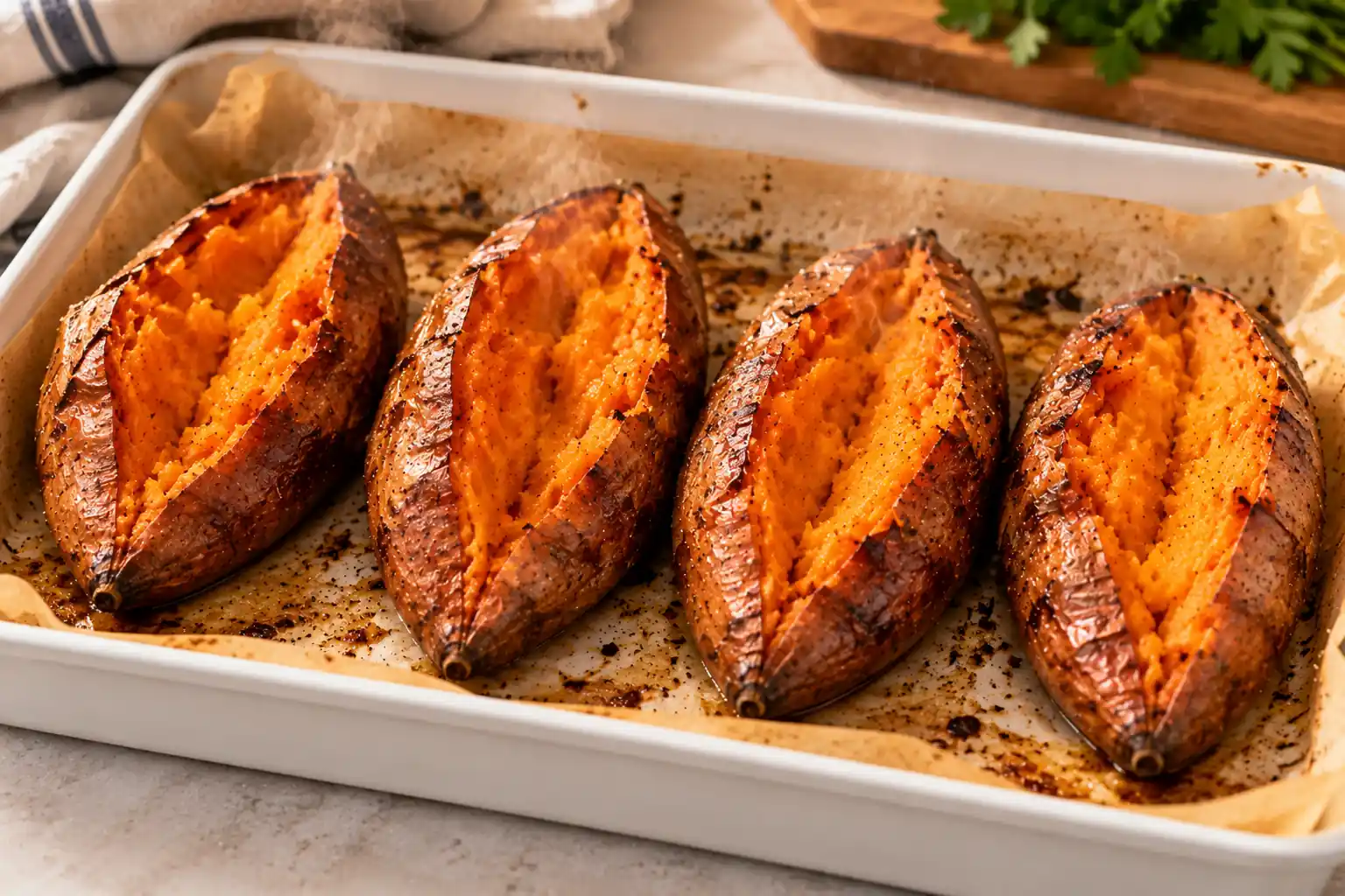 Step 7 of Baked Sweet Potatoes with Herbed Yogurt and Chickpeas