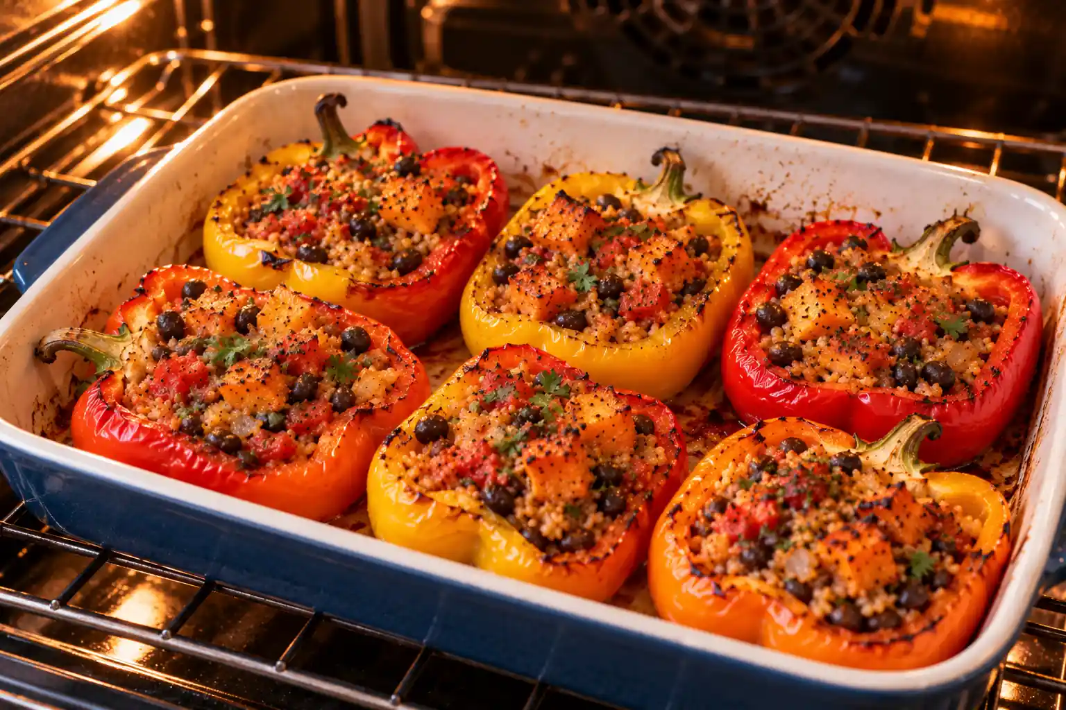 Step 11 of Black Bean and Sweet Potato Stuffed Peppers